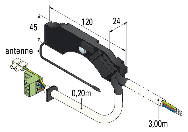 Dimensions récepteur Hz