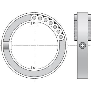 Bagues pour verrou BLOCKSUR pour tube ZF 64 SOMFY 