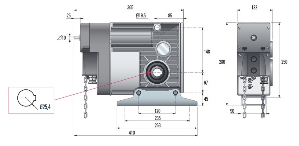 Dimensions SIMUBOX TRI 120/25