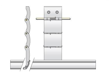 Verrou de sécurité 3 maillons lame de 8mm SOMFY