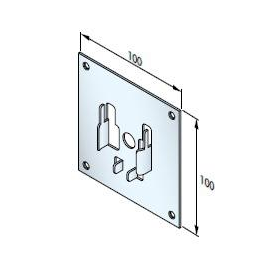 Plaque 100x100 pour roulement Ø42mm SIMU