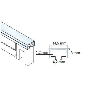 Rail de 2.5m alu pour lame palpeuse SIMU