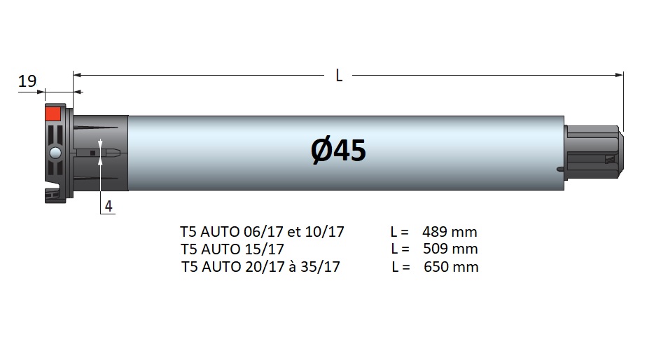 Dimensions T5 AUTO